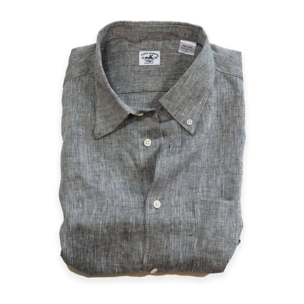 Captain's Button - down Collar Linen Shirt - Atlantic Rancher CompanyCaptain's Button - down Collar Linen ShirtShirtsAtlantic Rancher CompanyCapt - 02 CoalCoalMCaptain's Button - down Collar Linen Shirt