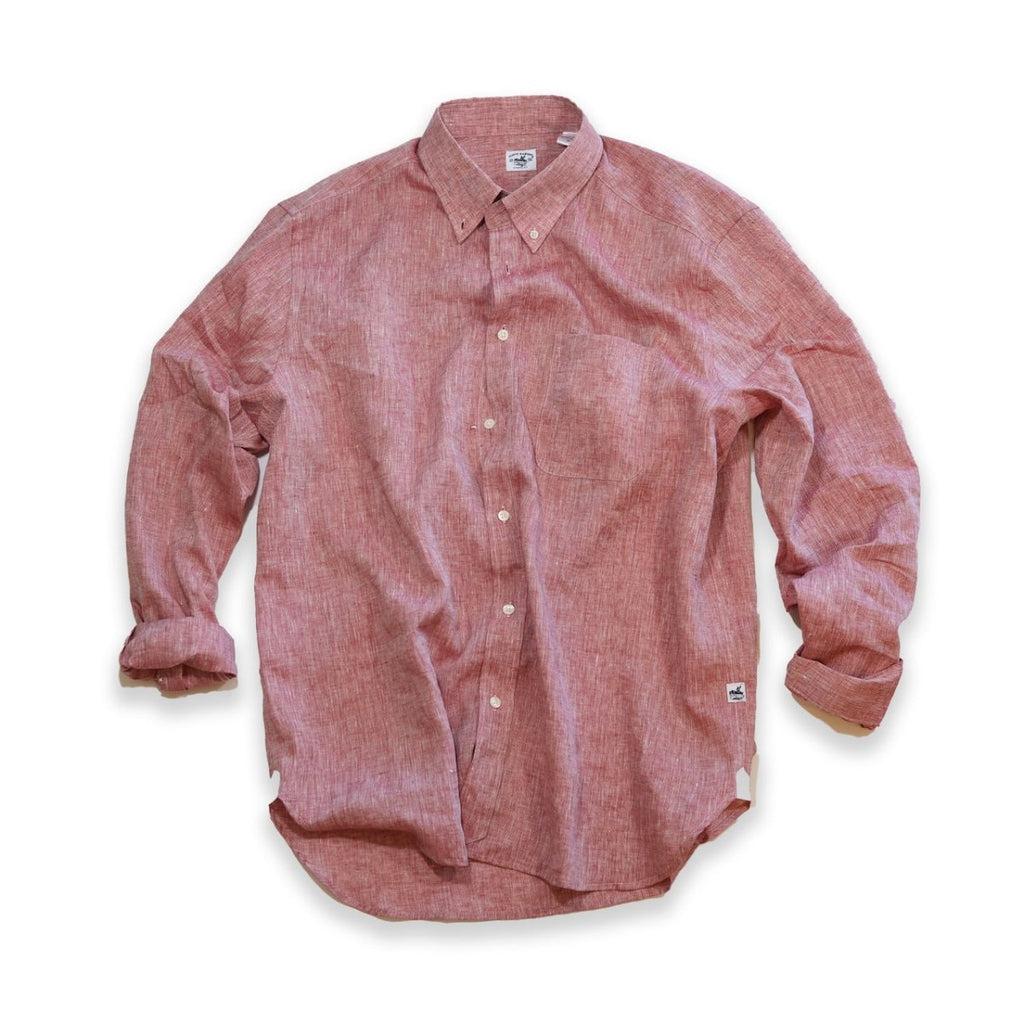 Captain's Button - down Collar Linen Shirt - Atlantic Rancher CompanyCaptain's Button - down Collar Linen ShirtShirtsAtlantic Rancher CompanyCapt - 02 BerryBerryMCaptain's Button - down Collar Linen Shirt
