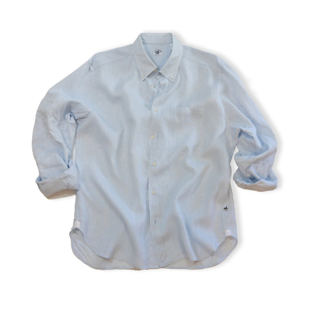 Captain's Button - down Collar Linen Shirt - Atlantic Rancher CompanyCaptain's Button - down Collar Linen ShirtShirtsAtlantic Rancher CompanyCapt - 02 Sky BlueSky BlueMCaptain's Button - down Collar Linen Shirt