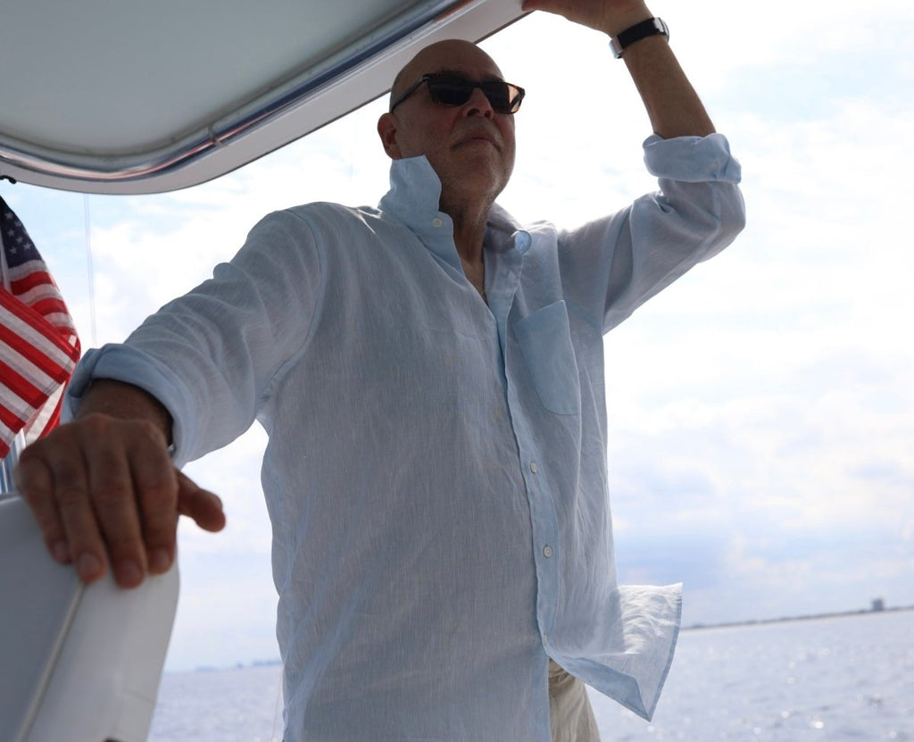 Captain's Button - down Collar Linen Shirt - Atlantic Rancher CompanyCaptain's Button - down Collar Linen ShirtShirtsAtlantic Rancher CompanyCapt - 02 Sky BlueSky BlueMCaptain's Button - down Collar Linen Shirt