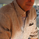 Captain's Button-down Collar Linen Shirt Shirts Atlantic Rancher Company