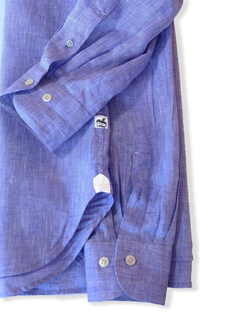 Captain's Button - down Collar Linen Shirt - Atlantic Rancher CompanyCaptain's Button - down Collar Linen ShirtShirtsAtlantic Rancher CompanyCapt - 02 Purple RainPurple RainMCaptain's Button - down Collar Linen Shirt