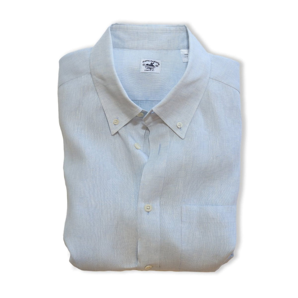Captain's Button - down Collar Linen Shirt - Atlantic Rancher CompanyCaptain's Button - down Collar Linen ShirtShirtsAtlantic Rancher CompanyCapt - 02 Sky BlueSky BlueMCaptain's Button - down Collar Linen Shirt
