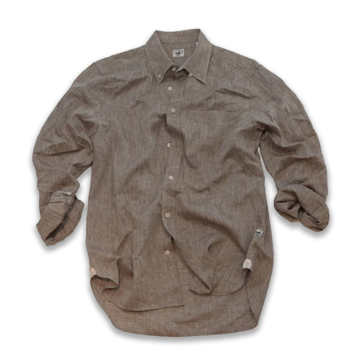 Captain's Button-down Collar Linen Shirt Shirts Atlantic Rancher Company Bark M
