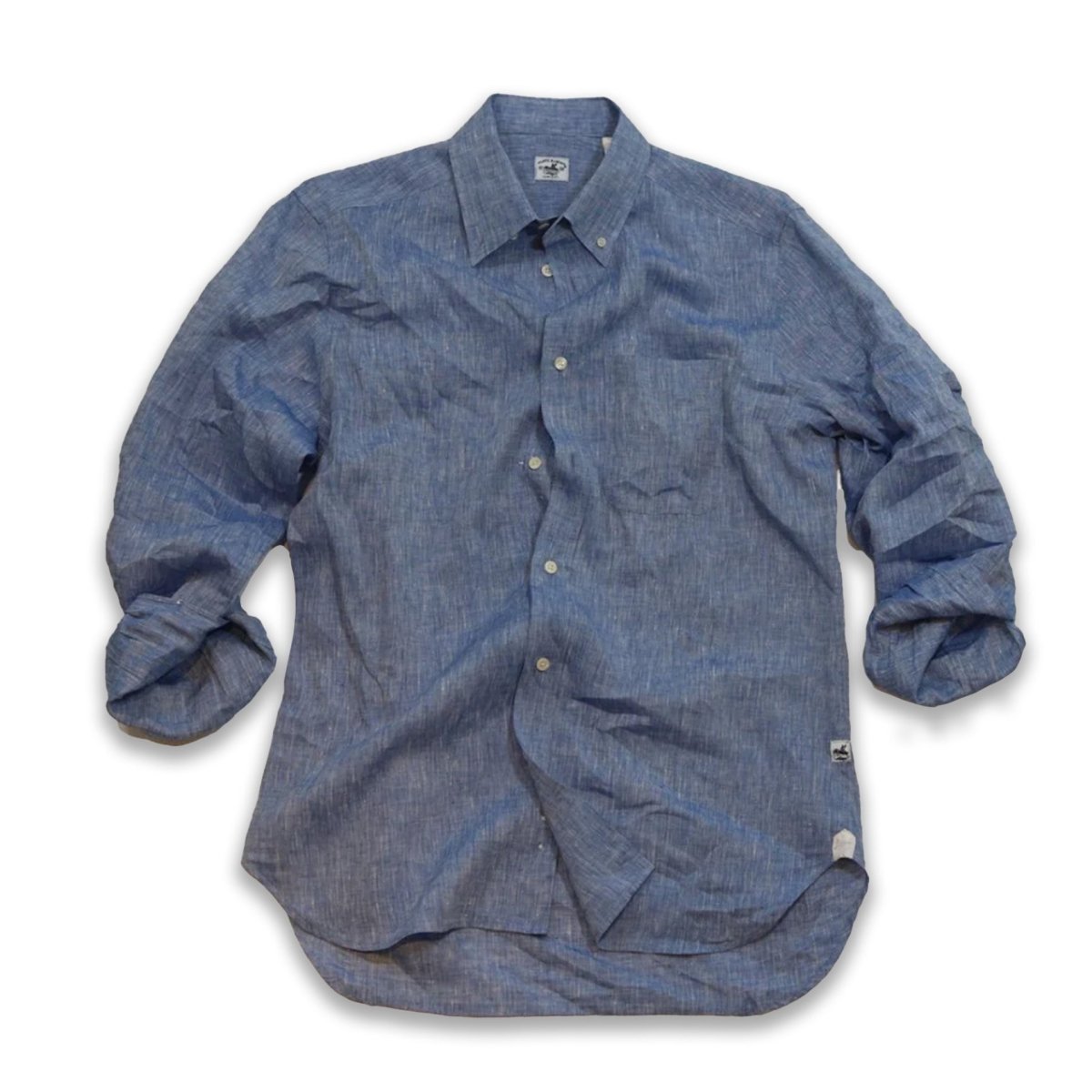 Captain's Button-down Collar Linen Shirt Shirts Atlantic Rancher Company Indigo M