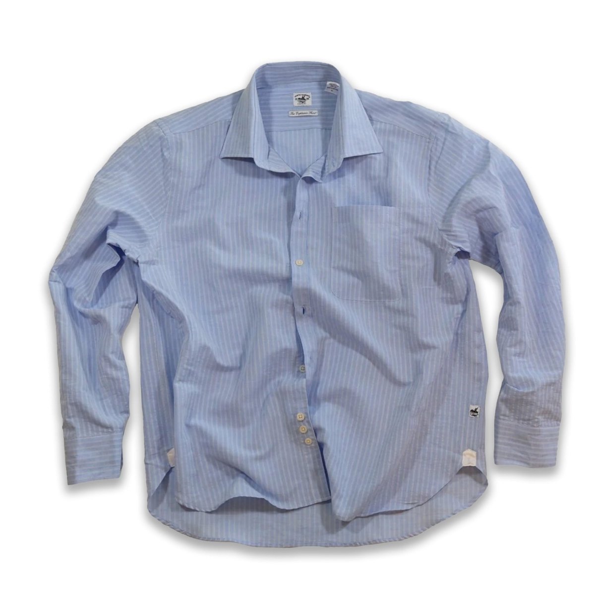 Captain's Cotton / Linen Shirt Atlantic Rancher Company S Blue Surf