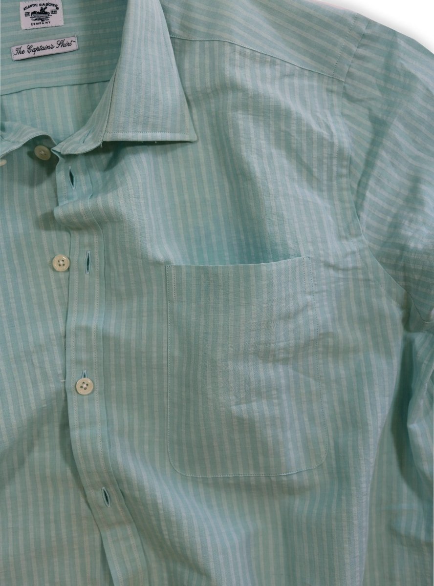 Captain's Cotton / Linen Shirt - Atlantic Rancher CompanyCaptain's Cotton / Linen ShirtAtlantic Rancher CompanyCapt.-01 L/S-3SSea Foam GreenCaptain's Cotton / Linen Shirt