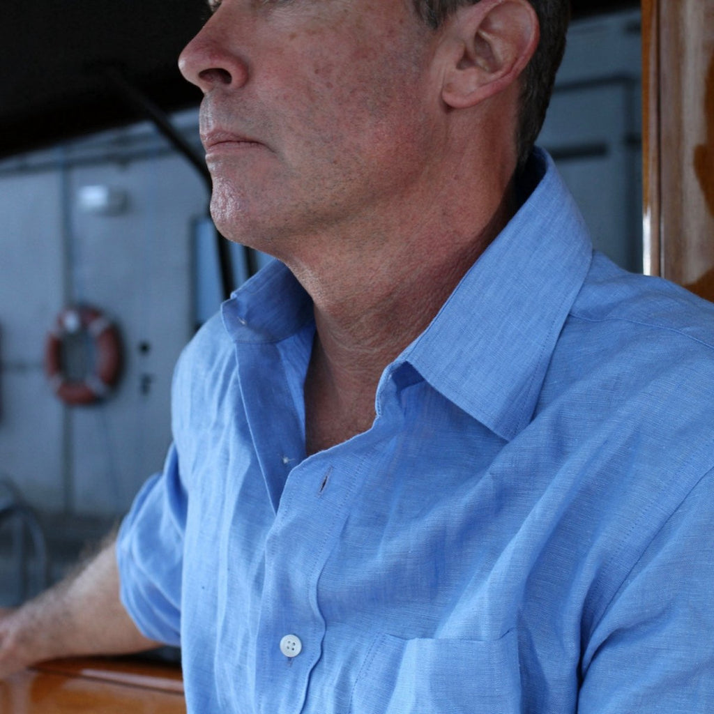 Captain's Point Collar Linen Shirt Shirts Atlantic Rancher Company