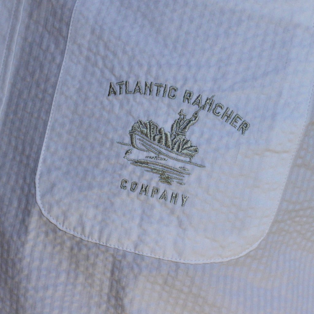 Captain's Seersucker Long Sleeve Cotton Shirt - Special Edition Shirts Atlantic Rancher Company