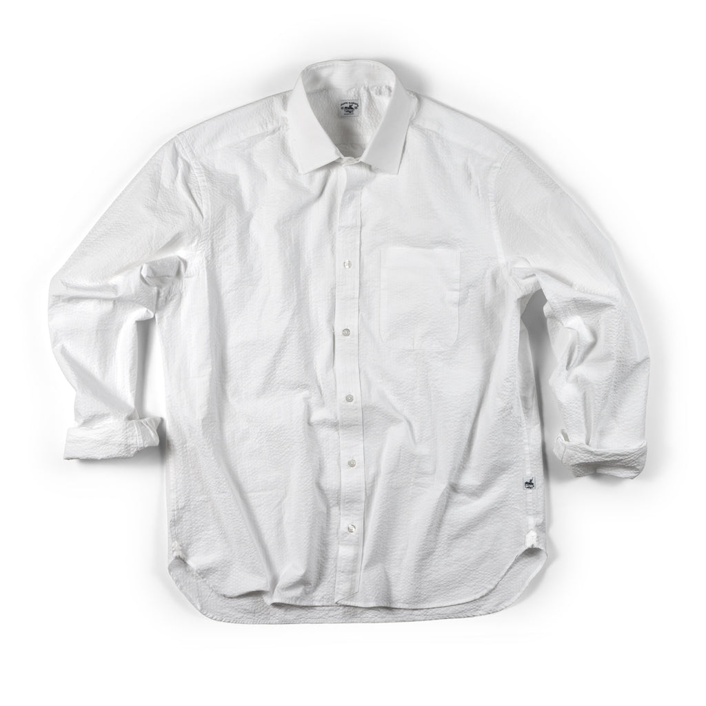 Captain's Seersucker Long Sleeve Cotton Shirt - Special Edition Shirts Atlantic Rancher Company