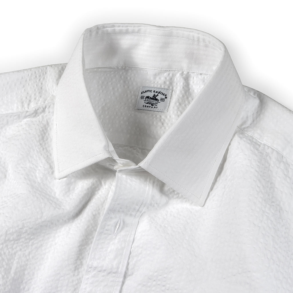 Captain's Seersucker Long Sleeve Cotton Shirt - Special Edition Shirts Atlantic Rancher Company