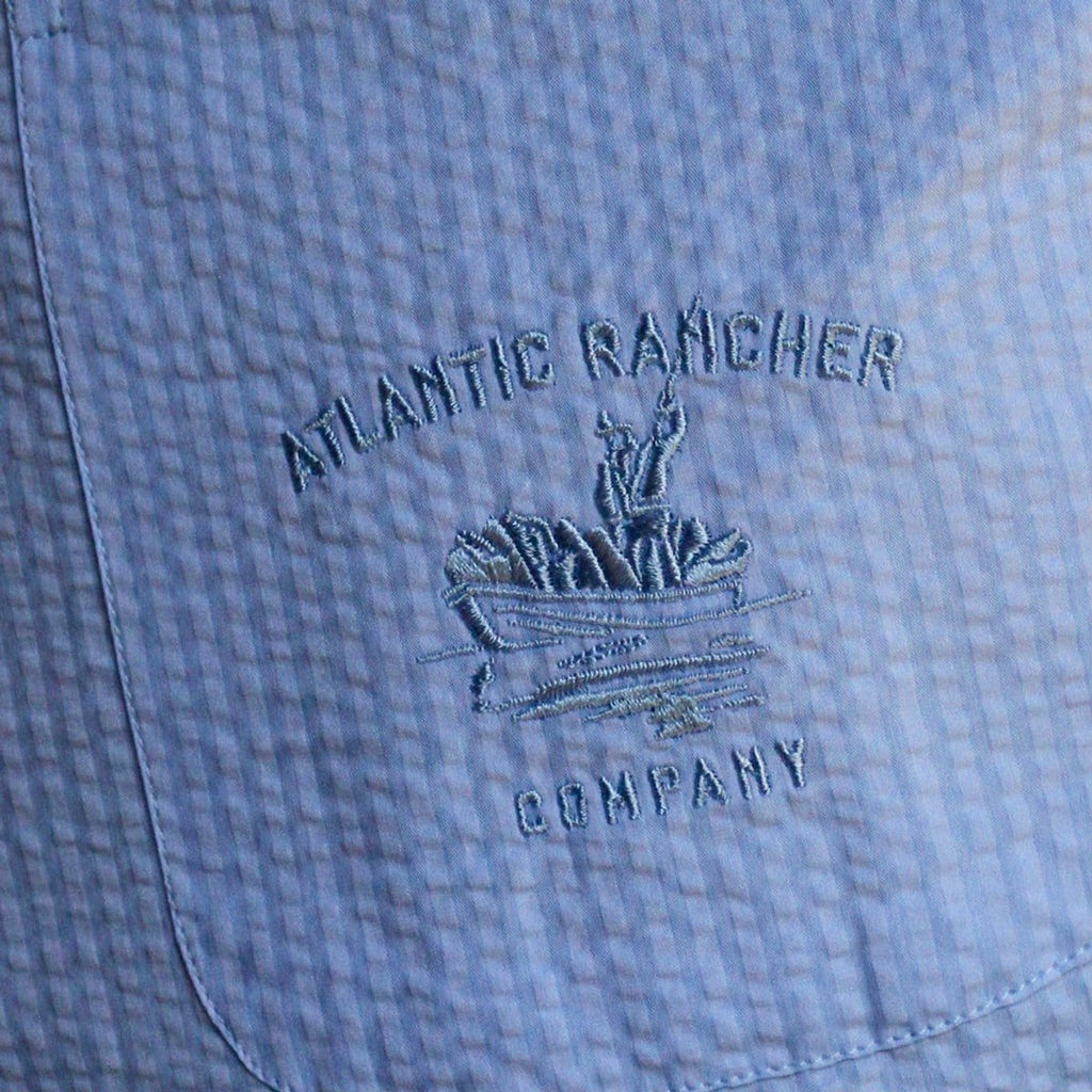 Captain's Seersucker Long Sleeve Cotton Shirt - Special Edition Shirts Atlantic Rancher Company