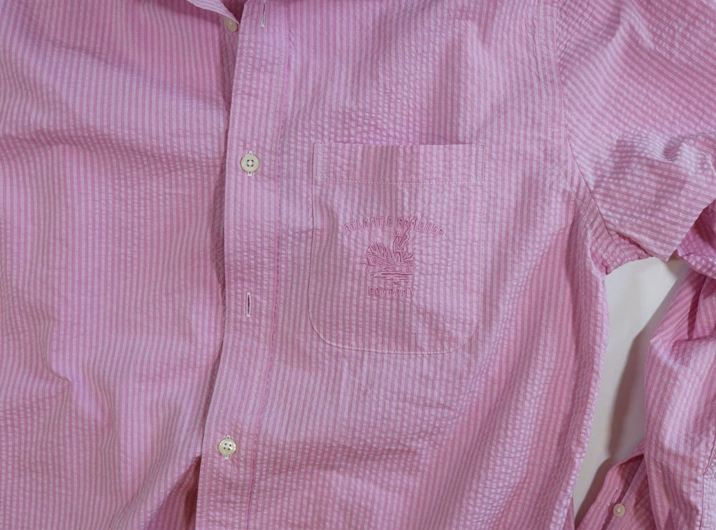Captain's Seersucker Long Sleeve Cotton Shirt - Special Edition Shirts Atlantic Rancher Company