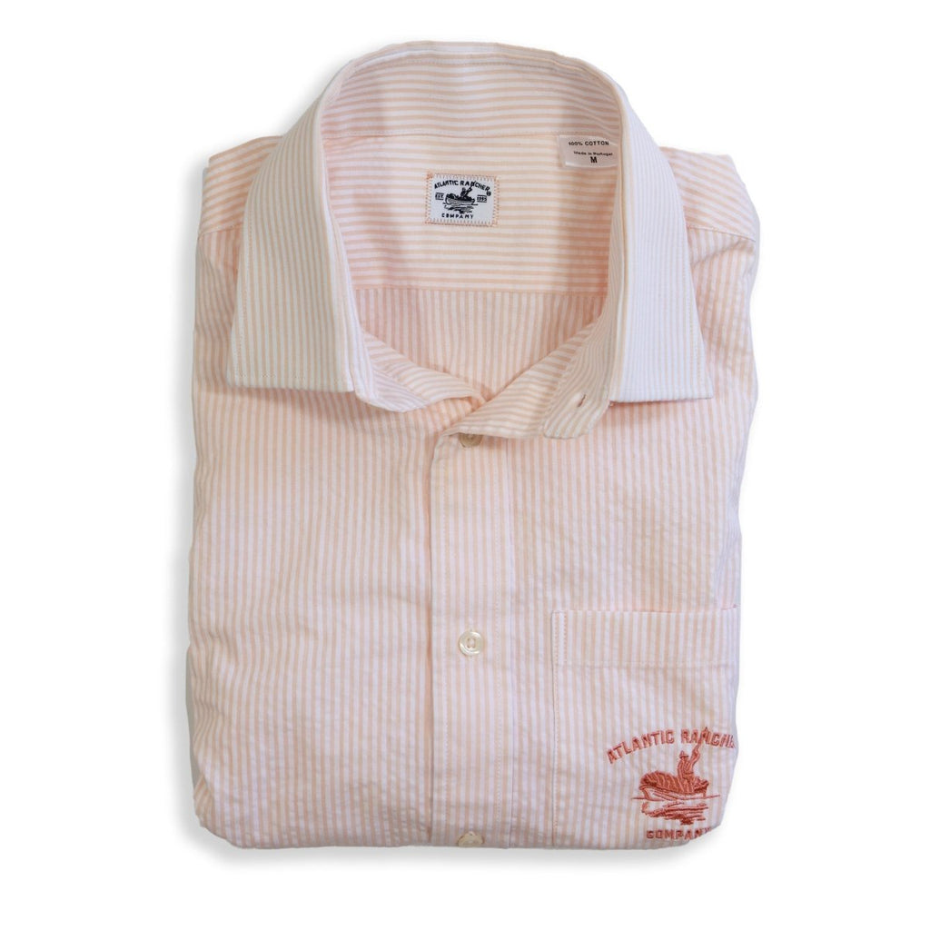 Captain's Uniform Seersucker Short Sleeve Shirt - Special Edition - Atlantic Rancher CompanyCaptain's Uniform Seersucker Short Sleeve Shirt - Special EditionAtlantic Rancher CompanyCaptain - 018PeachMCaptain's Uniform Seersucker Short Sleeve Shirt - Special Edition Atlantic Rancher Company Peach M