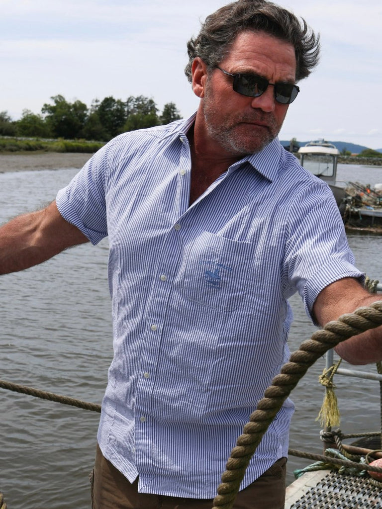 Captain's Uniform Seersucker Short Sleeve Shirt -Special Edition Atlantic Rancher Company