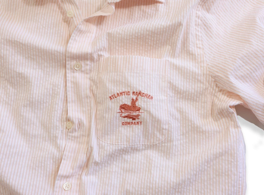 Captain's Uniform Seersucker Short Sleeve Shirt -Special Edition Atlantic Rancher Company