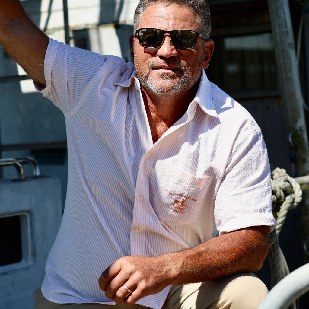 Captain's Uniform Seersucker Short Sleeve Shirt -Special Edition Atlantic Rancher Company