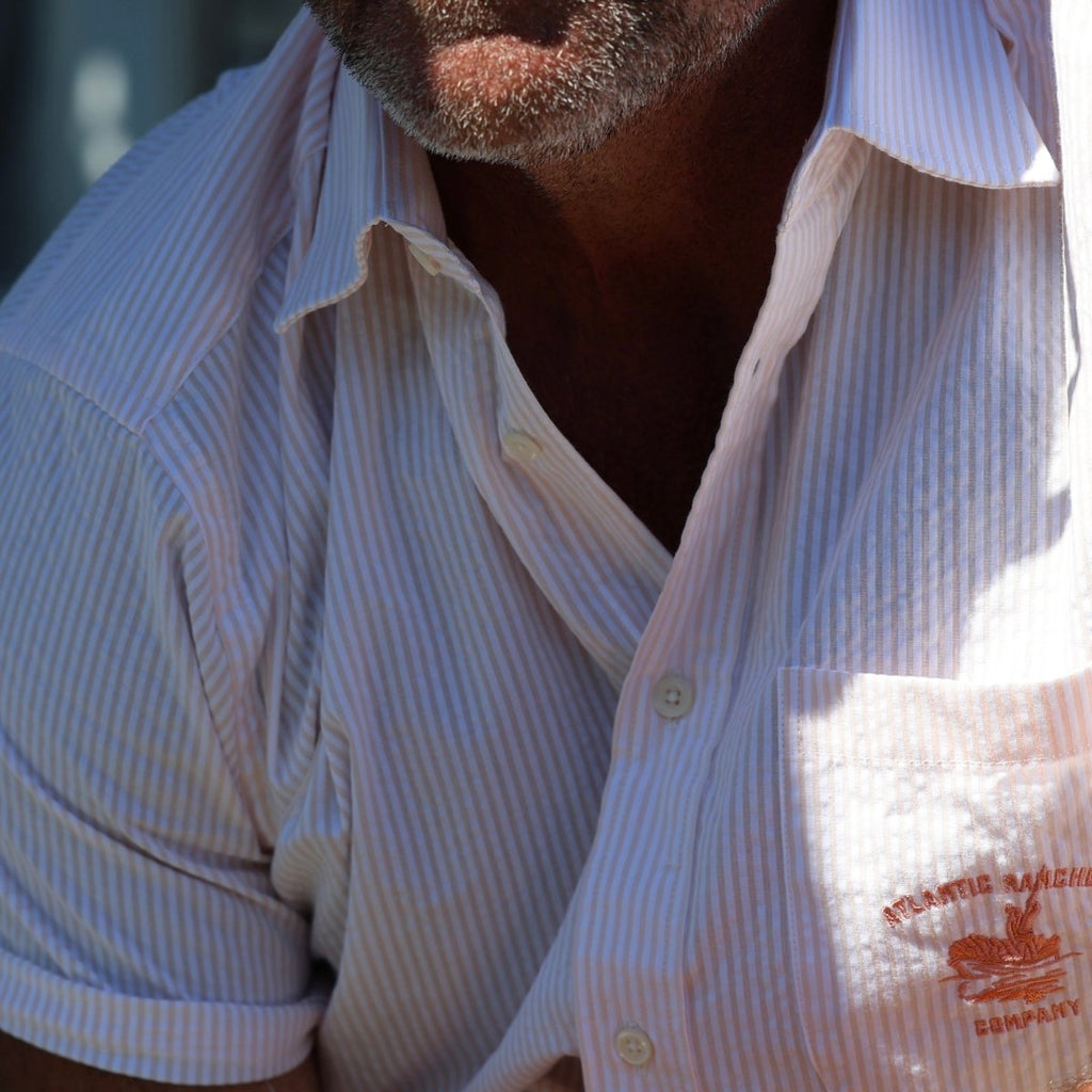 Captain's Uniform Seersucker Short Sleeve Shirt -Special Edition Atlantic Rancher Company