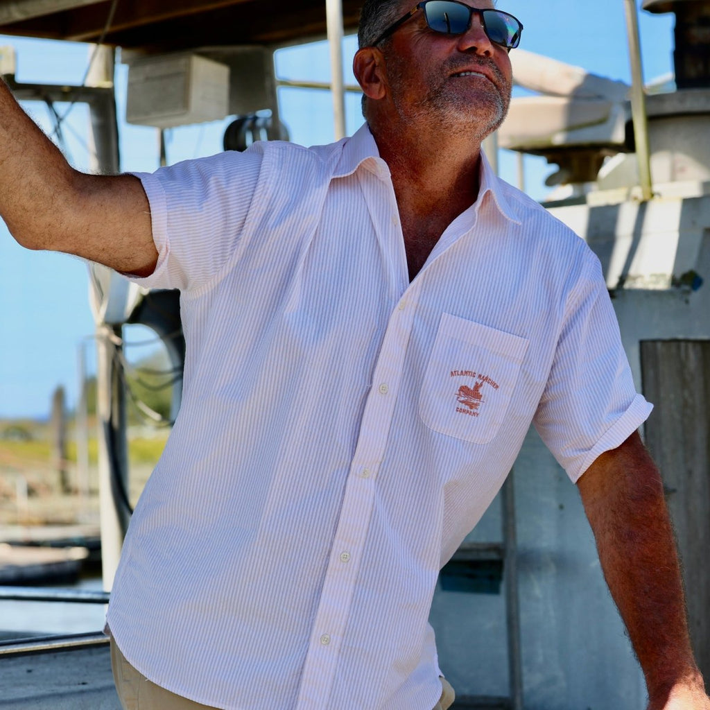 Captain's Uniform Seersucker Short Sleeve Shirt -Special Edition Atlantic Rancher Company