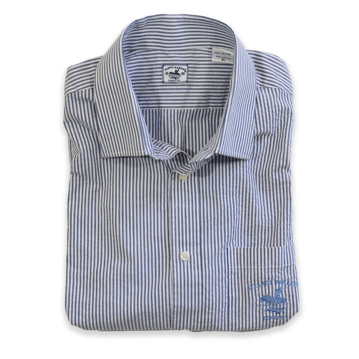 Captain's Uniform Seersucker Short Sleeve Shirt -Special Edition Atlantic Rancher Company