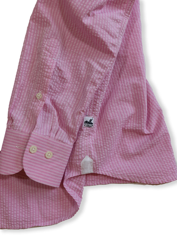 Captain's Seersucker Long Sleeve Cotton Shirt - Special Edition Shirts Atlantic Rancher Company