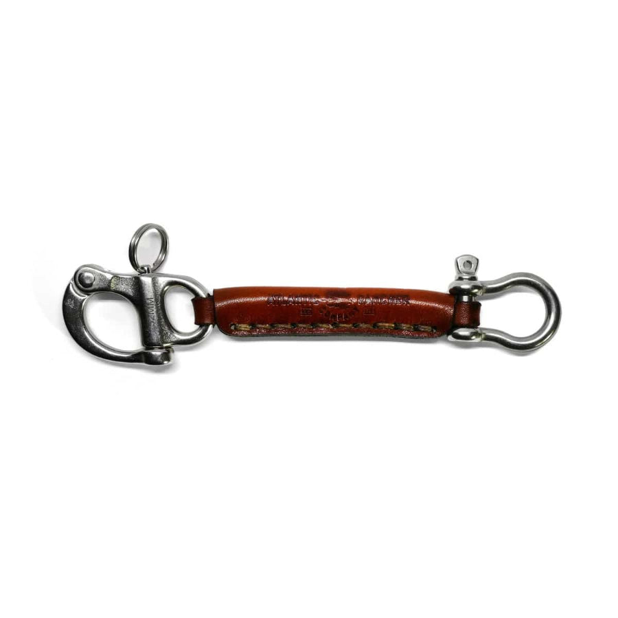 Dockmaster’s Leather Key Chain Gear and Tools Atlantic Rancher Company Chestnut