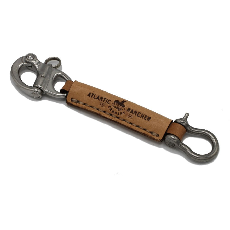 Dockmaster’s Leather Key Chain Gear and Tools Atlantic Rancher Company British Tan