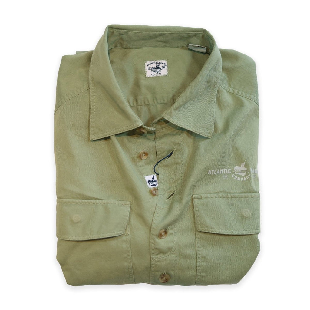Fuel Dock Foreman's Shirt -- Short Sleeve Atlantic Rancher Company Sage Medium