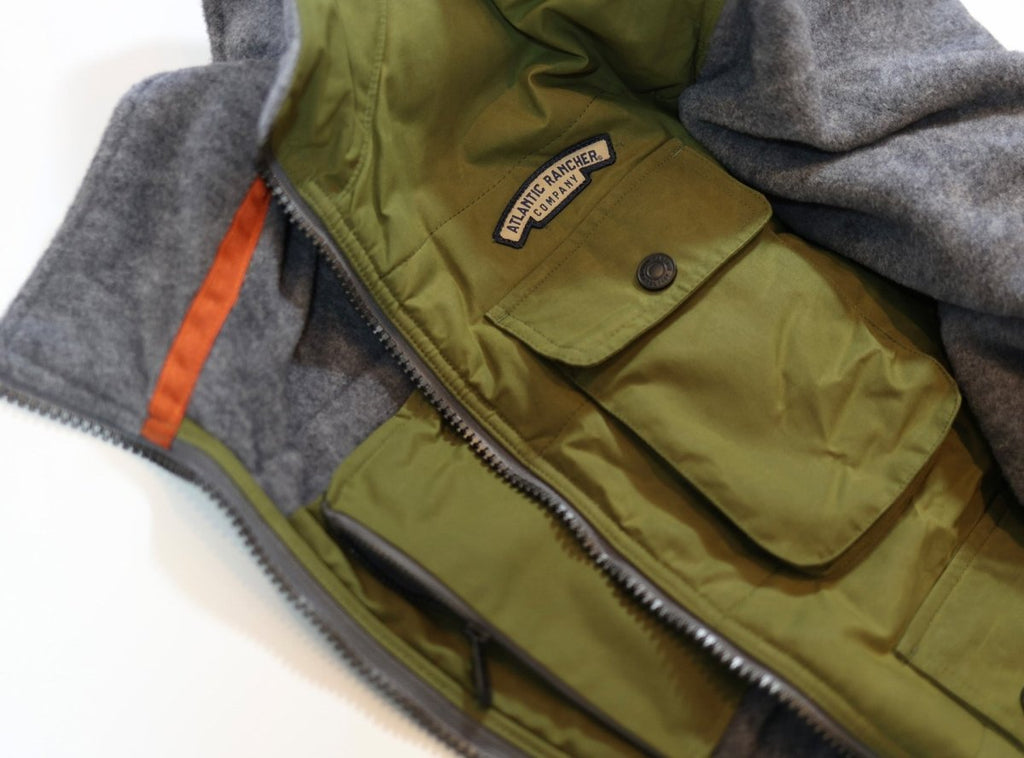 Hudson Canyon Wool Fleece Bomber - Atlantic Rancher CompanyHudson Canyon Wool Fleece BomberApparel & AccessoriesAtlantic Rancher CompanyWFB - 01Olive / GrayMHudson Canyon Wool Fleece Bomber