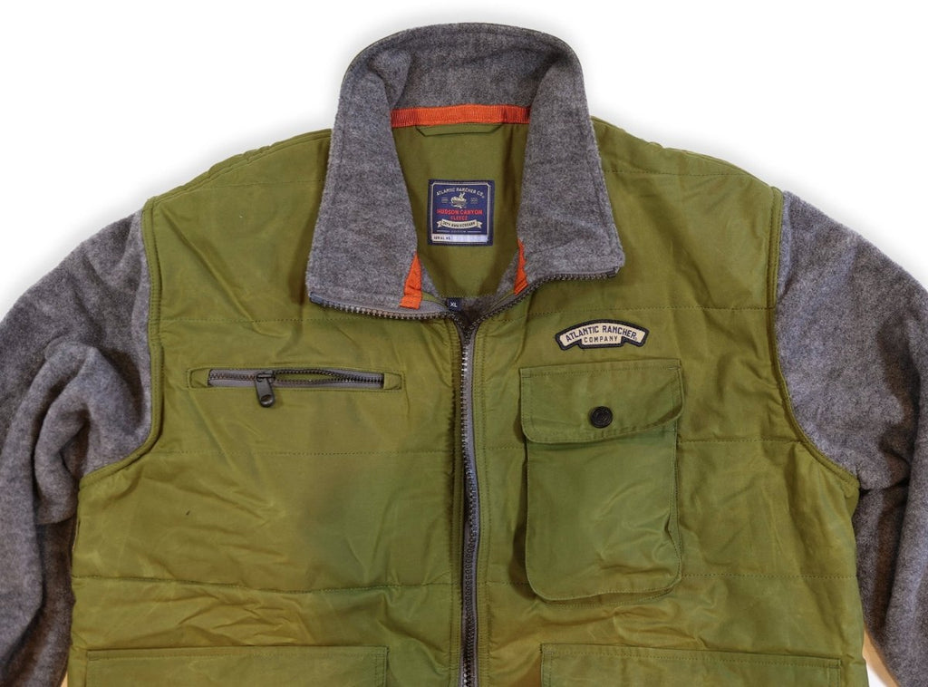 Hudson Canyon Wool Fleece Bomber - Atlantic Rancher CompanyHudson Canyon Wool Fleece BomberApparel & AccessoriesAtlantic Rancher CompanyWFB - 01Olive / GrayMHudson Canyon Wool Fleece Bomber