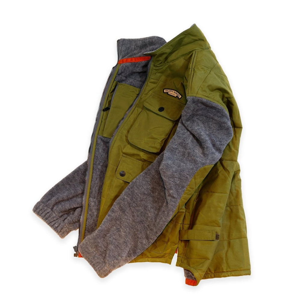 Hudson Canyon Wool Fleece Bomber - Atlantic Rancher CompanyHudson Canyon Wool Fleece BomberApparel & AccessoriesAtlantic Rancher CompanyWFB - 01Olive / GrayMHudson Canyon Wool Fleece Bomber