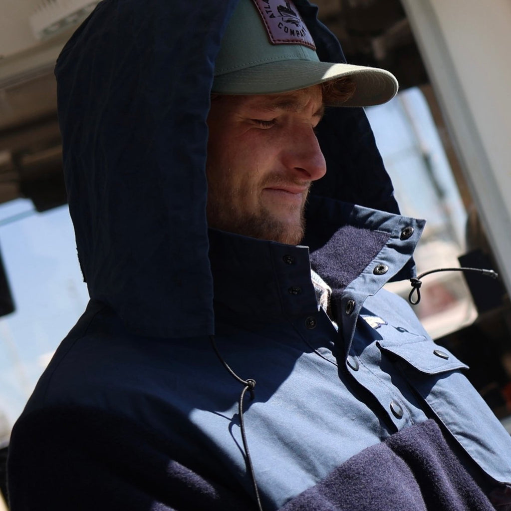 Hudson Canyon Wool Fleece Pullover - Atlantic Rancher CompanyHudson Canyon Wool Fleece PulloverApparel & AccessoriesAtlantic Rancher CompanyWFPO - 01Navy / SlateSHudson Canyon Wool Fleece Pullover