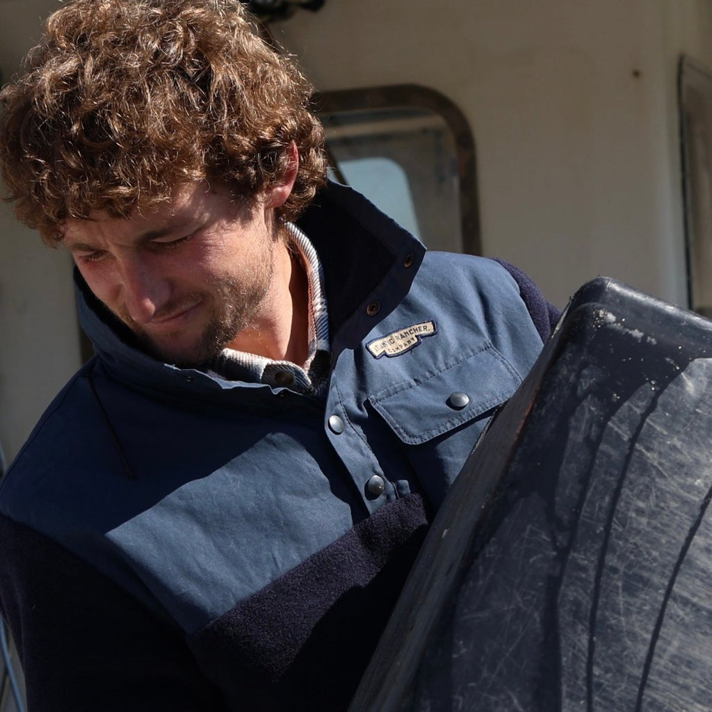 Hudson Canyon Wool Fleece Pullover - Atlantic Rancher CompanyHudson Canyon Wool Fleece PulloverApparel & AccessoriesAtlantic Rancher CompanyWFPO - 01Navy / SlateSHudson Canyon Wool Fleece Pullover