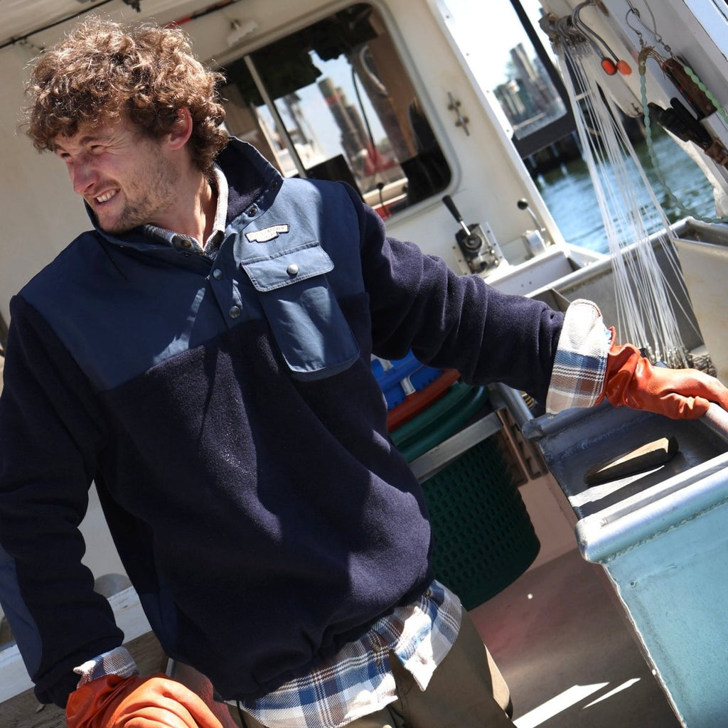 Hudson Canyon Wool Fleece Pullover - Atlantic Rancher CompanyHudson Canyon Wool Fleece PulloverApparel & AccessoriesAtlantic Rancher CompanyWFPO - 01Navy / SlateSHudson Canyon Wool Fleece Pullover
