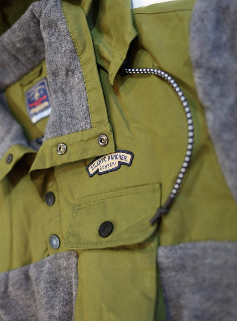 Hudson Canyon Wool Fleece Pullover - Atlantic Rancher CompanyHudson Canyon Wool Fleece PulloverApparel & AccessoriesAtlantic Rancher CompanyWFPO - 01Olive / GraySHudson Canyon Wool Fleece Pullover