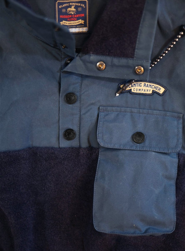 Hudson Canyon Wool Fleece Pullover - Atlantic Rancher CompanyHudson Canyon Wool Fleece PulloverApparel & AccessoriesAtlantic Rancher CompanyWFPO - 01Navy / SlateSHudson Canyon Wool Fleece Pullover