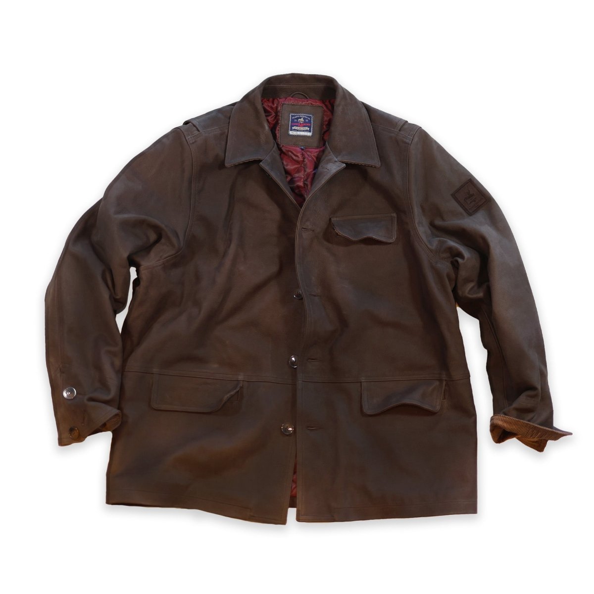 Leather Rancher Coat, 30th Anniv. Atlantic Rancher Company Tobacco Small