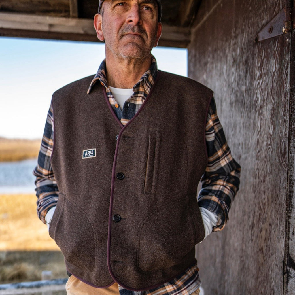 Longliner's Wool Vest - 25th Anniversary Edition - Atlantic Rancher CompanyLongliner's Wool Vest - 25th Anniversary EditionvestAtlantic Rancher CompanyLLWV - 01 - RustRustSLongliner's Wool Vest - 25th Anniversary Edition vest Atlantic Rancher Company
