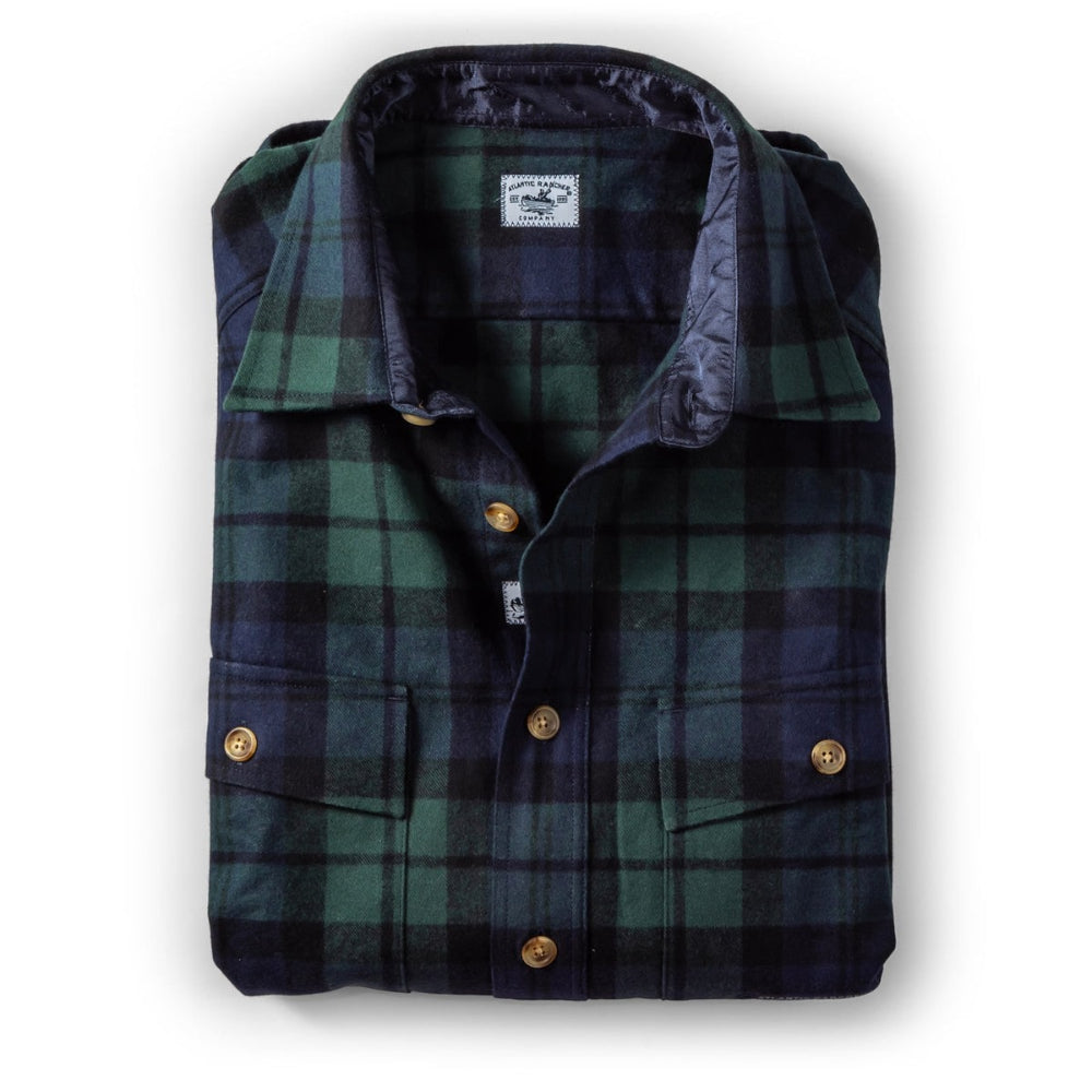 The Chamois Shirt-Jack Apparel & Accessories Atlantic Rancher Company Blue/Green Tartan M