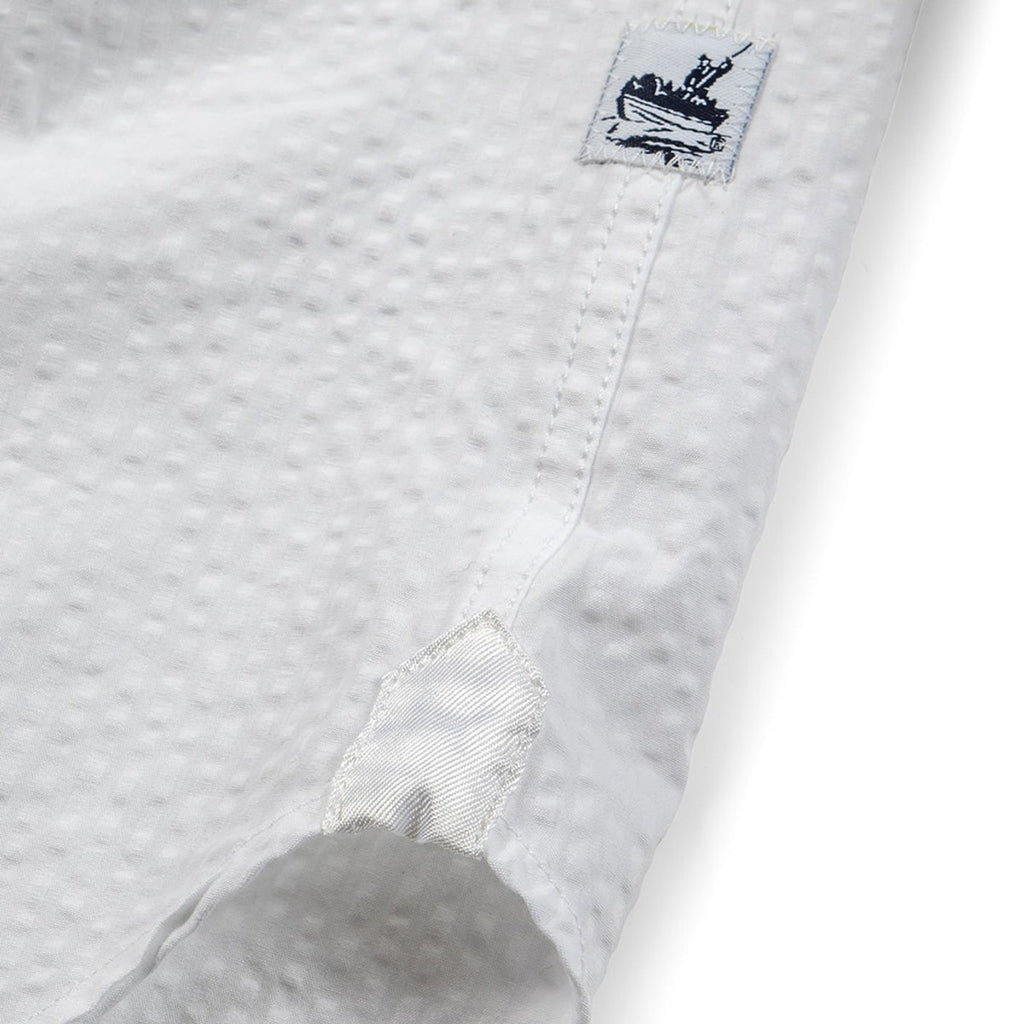 Captain's Seersucker Cotton Shirt - in White Shirts Atlantic Rancher Company   