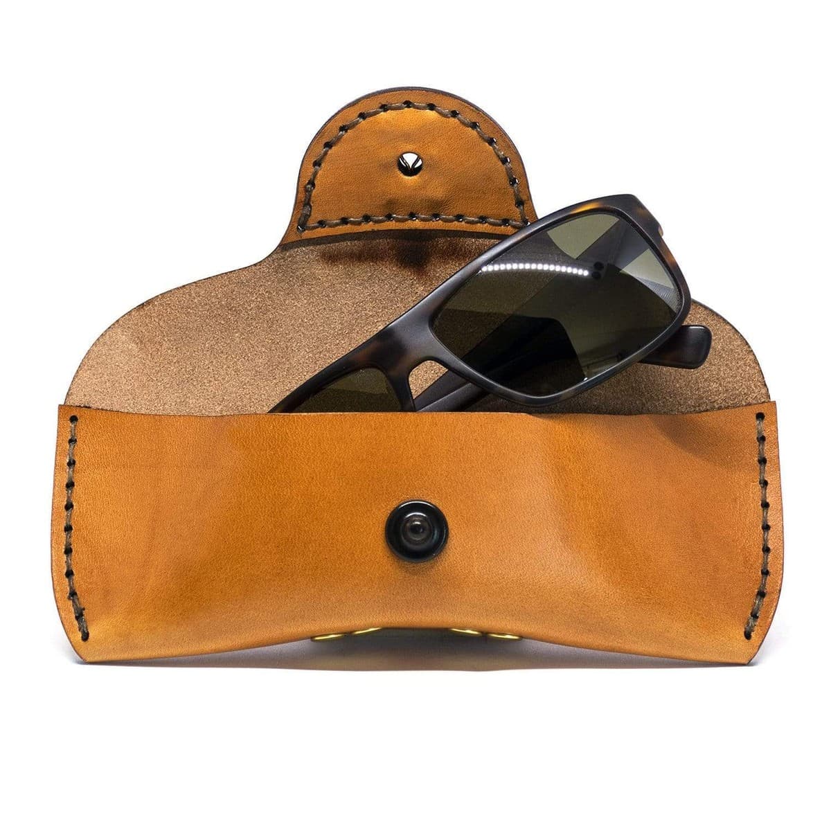 Atlantic Rancher Leather Eyeglass Case - Crush-proof!