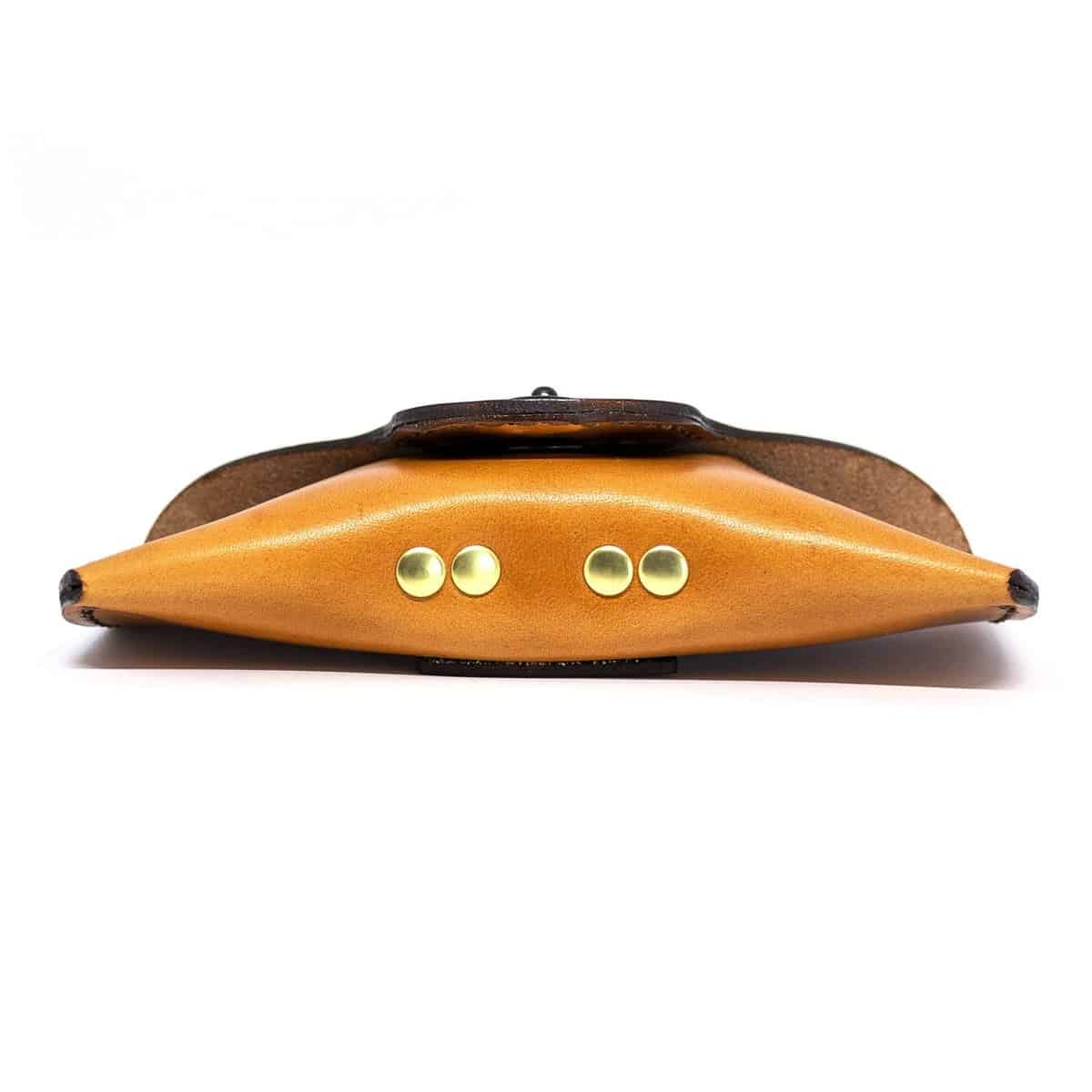 Hard Sunglass Case No. 251 | Vintage Chestnut Leather Eyewear Case | Ghurka Chestnut