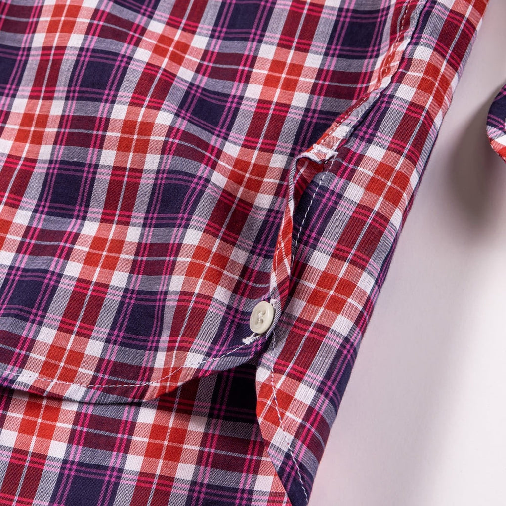 Bimini Long Sleeve Cotton Shirt- in Red-Blue Check Bimini Shirts Atlantic Rancher Company   