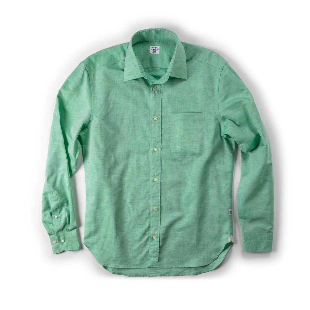 Captain's Uniform Shirt - Cotton / Linen in Green Shirts Atlantic Rancher Company   