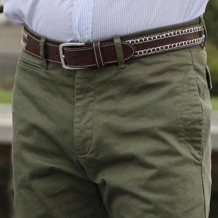 Atlantic Rancher Handmade Brown Leather Sailmaker's Belt Belts Atlantic Rancher Company