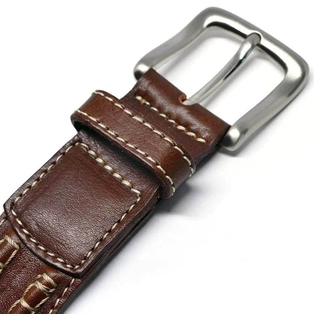 Atlantic Rancher Handmade Brown Leather Sailmaker's Belt Belts Atlantic Rancher Company
