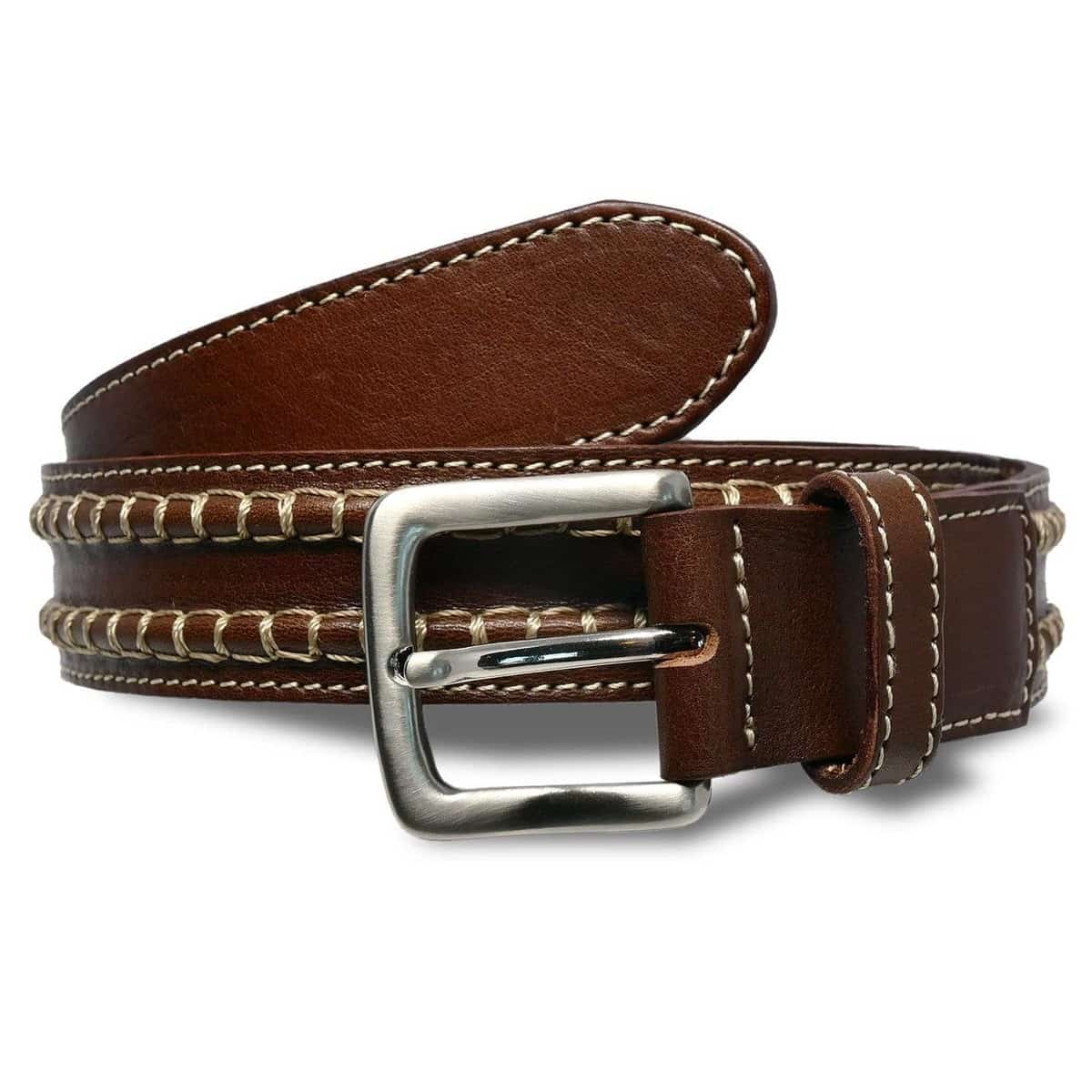 Atlantic Rancher Handmade Brown Leather Sailmaker's Belt Belts Atlantic Rancher Company 30