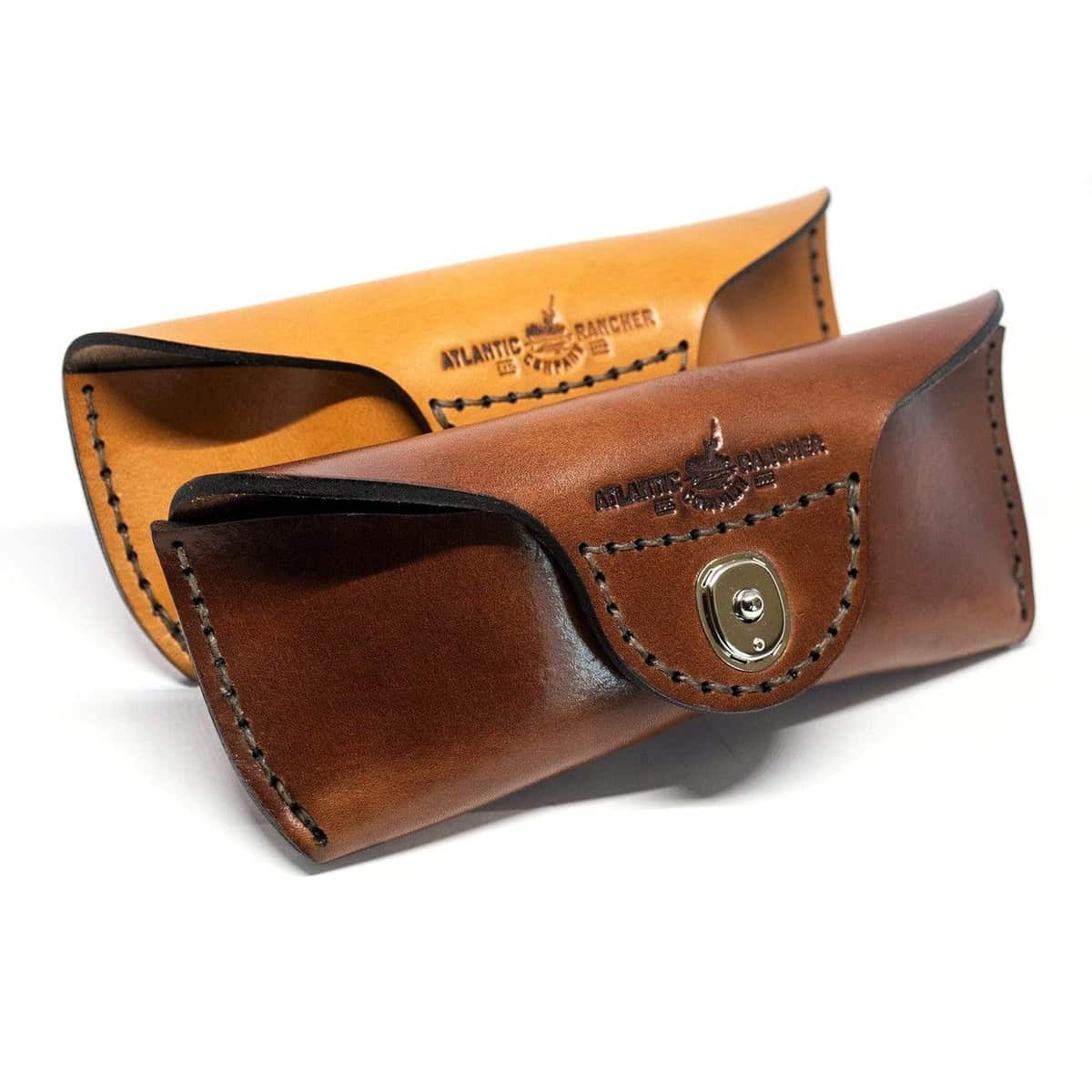 Atlantic Rancher Leather Eyeglass Case Crush-proof!