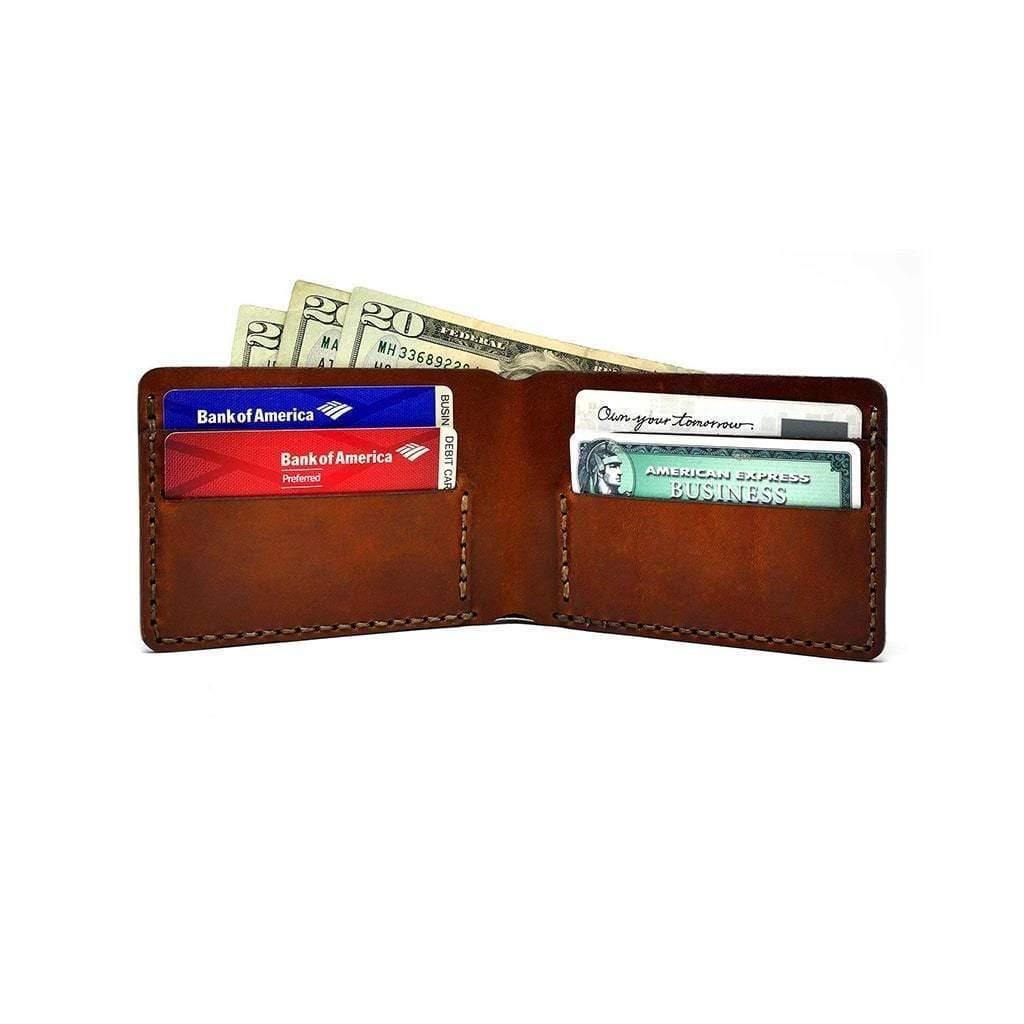 Atlantic Rancher Leather Wallet Leather Goods Atlantic Rancher Company Chestnut