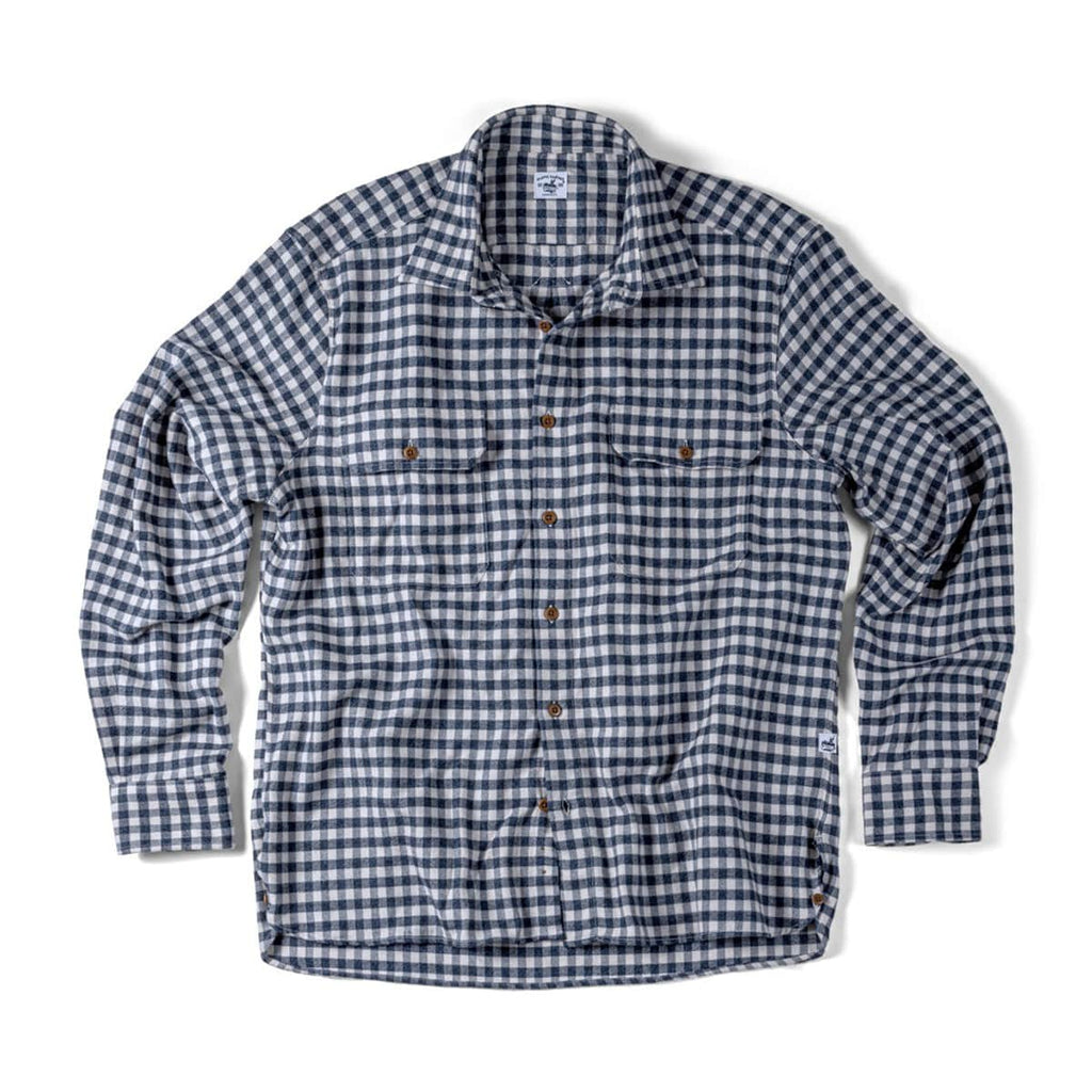 Bayman's Flannel Shirt - Blue / Cream Check. Final Sale - no exchanges, no returns Shirts Atlantic Rancher Company